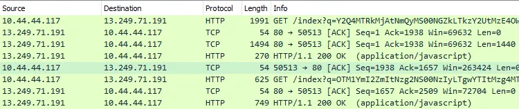 HTTP traffic generated by stage_1 implant